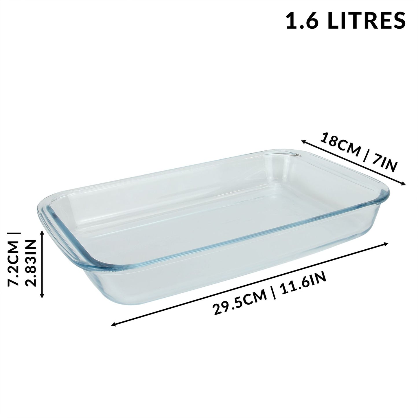 Glass Roasting & Baking Oven Dishes - Set of 3 | M&W	