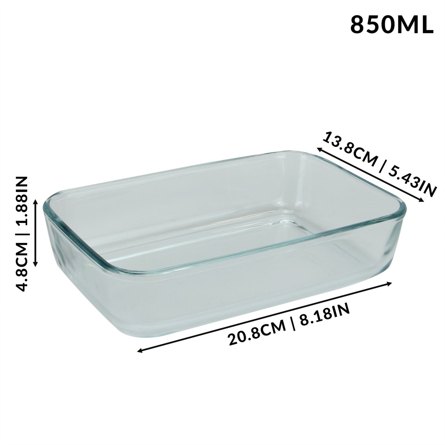 Glass Roasting & Baking Oven Dishes - Set of 3 | M&W	