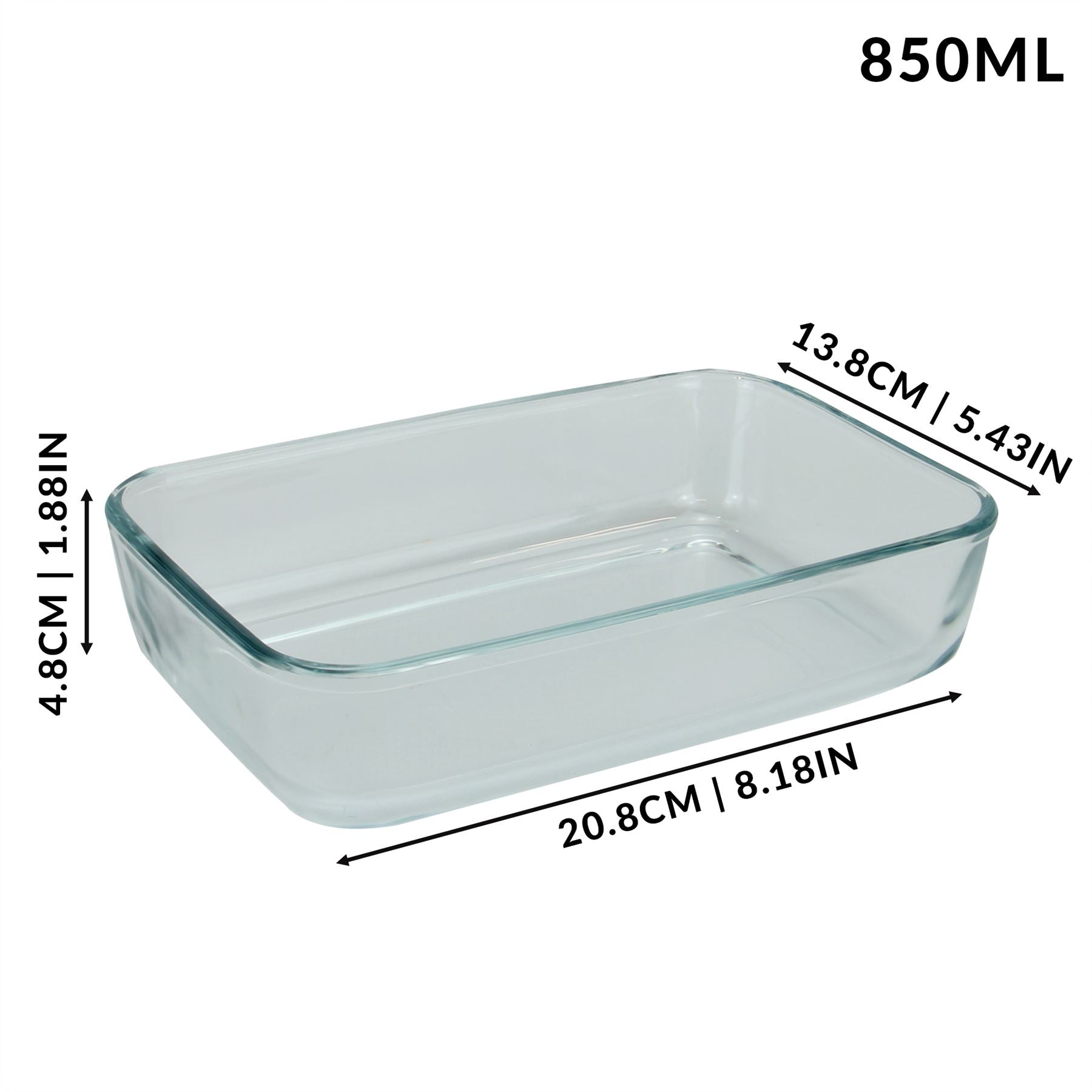 Glass Roasting & Baking Oven Dishes - Set of 3 | M&W	