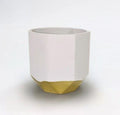 Small Ceramic Planter - White & Gold | M&W