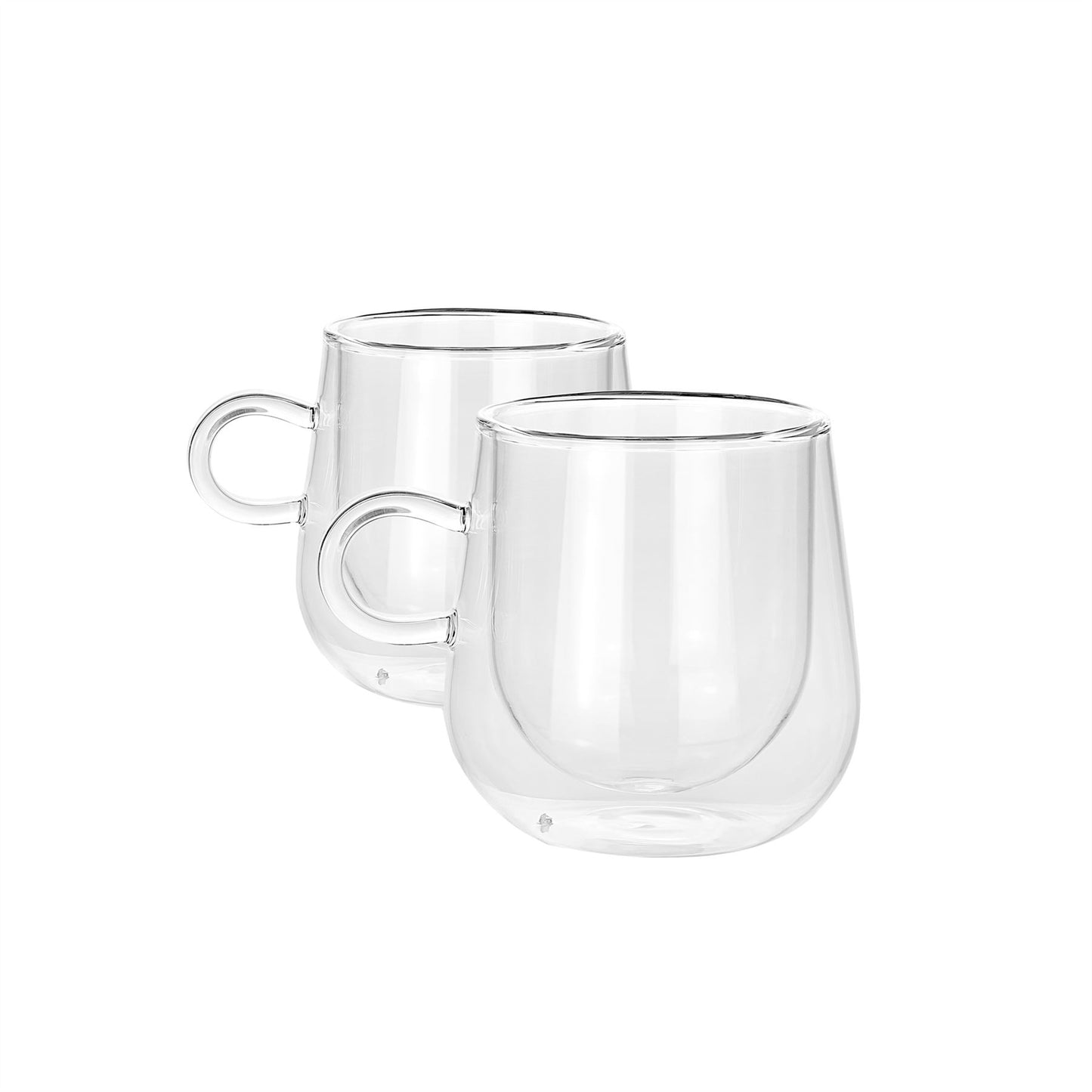 Double Walled 80ml Espresso Coffee Glasses with Handles - Set of 2 | M&W	