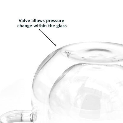 Double Walled 80ml Espresso Coffee Glasses with Handles - Set of 2 | M&W	