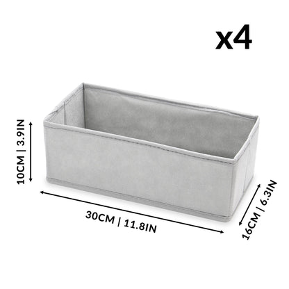 Foldable Fabric Drawer Inserts & Drawer Organisers - Set of 12 | M&W	