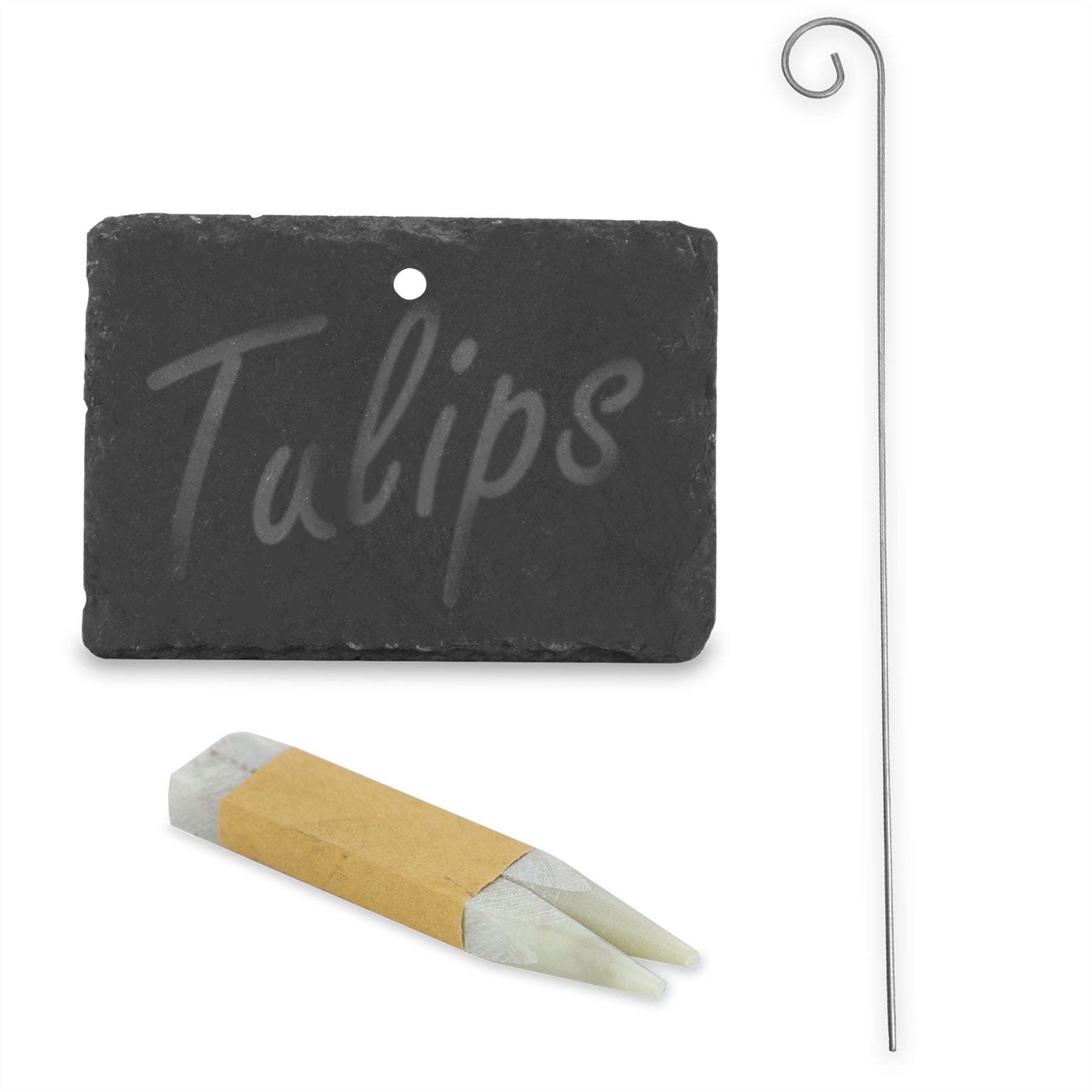 Garden Slate Plant Labels & Chalk - Set of 10 | M&W	
