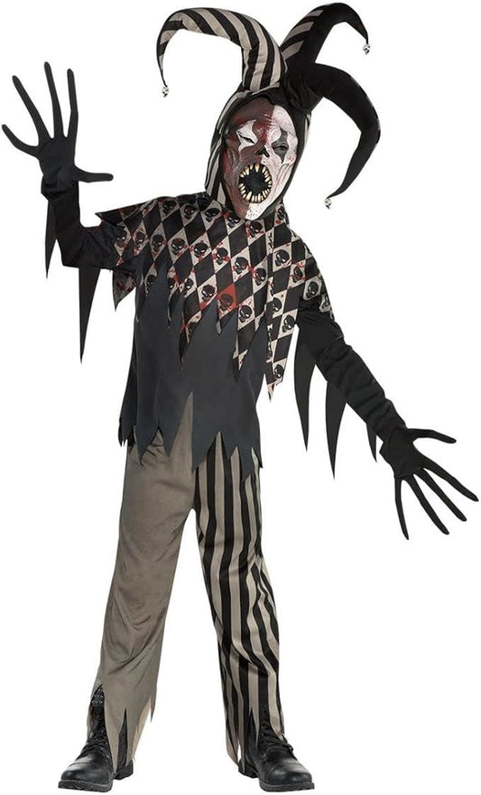 Twisted Jester Halloween Fancy Dress Child Costume - Age 8-10 Years