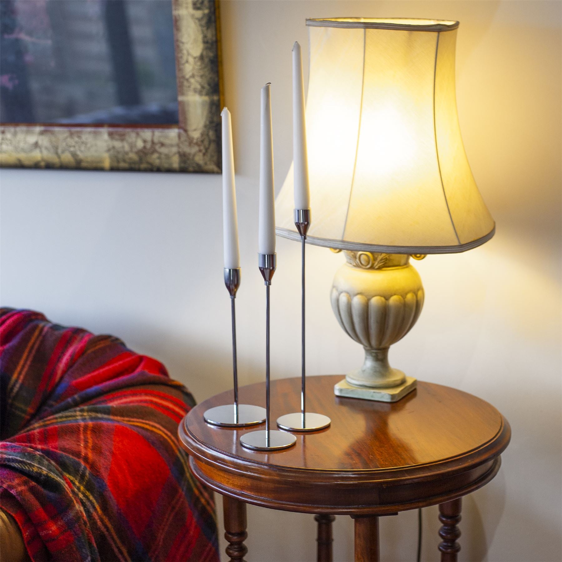 Tulip Candlesticks - Set of 3 Silver | M&W	