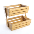 Bamboo Storage Basket 2 Tier | M&W	