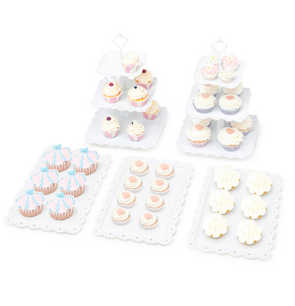 Square Cake Stand & Appetiser Tray Set | Pukkr	