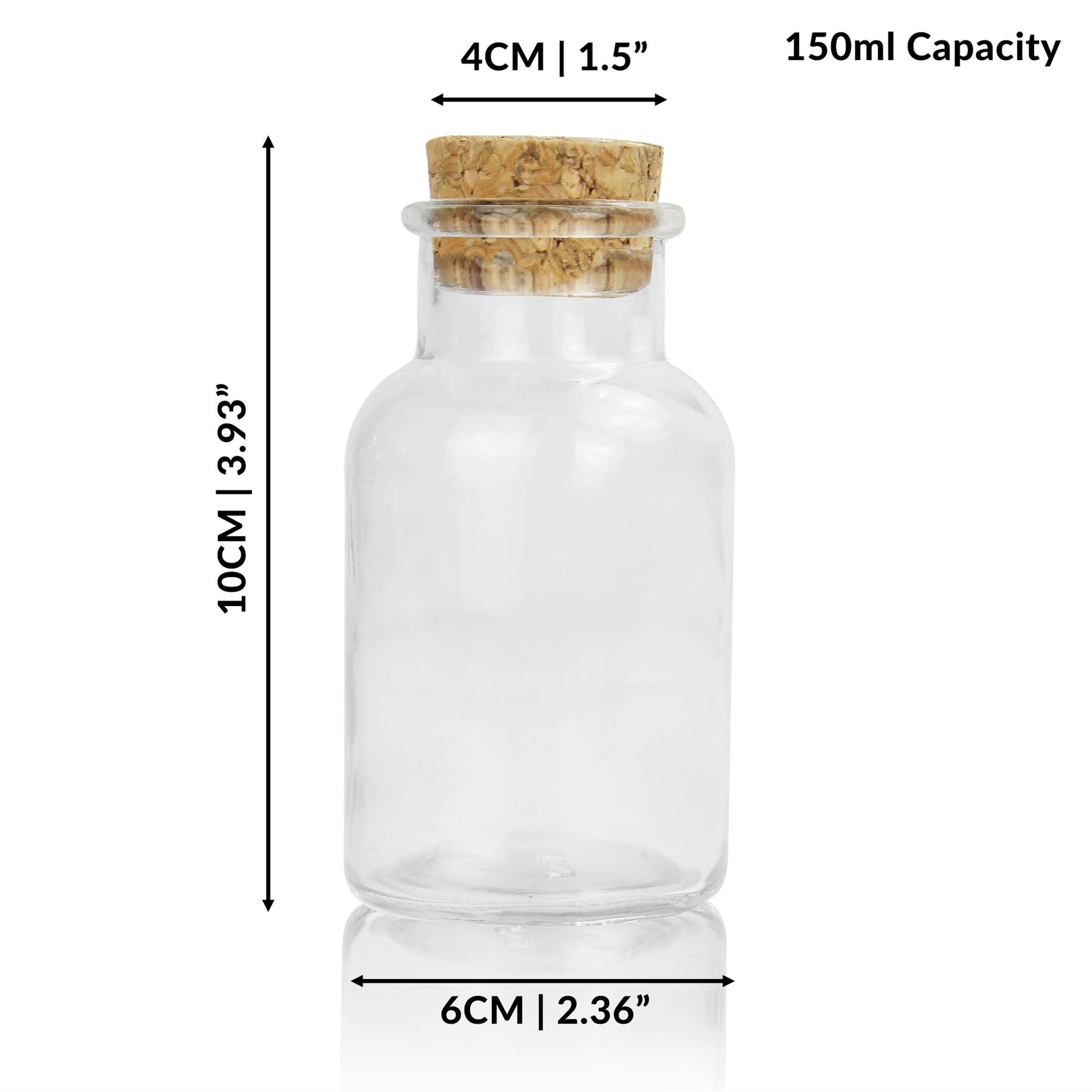 150ml Spice Jars with Cork Lid - Set of 12 | M&W	