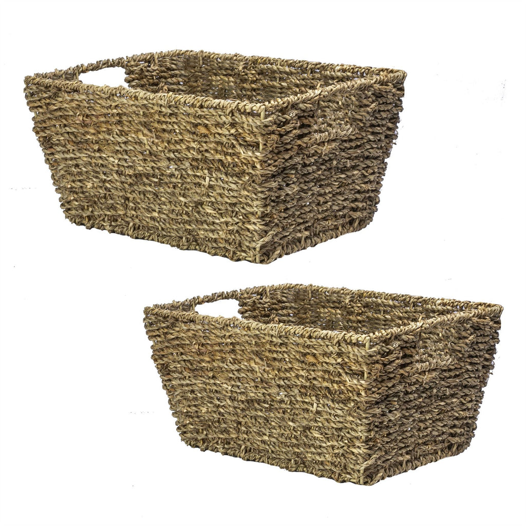 Natural Seagrass Storage Basket - Set of 2 | M&W	