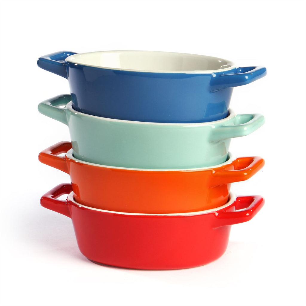 Mini Ceramic Oven Dishes - Set of 4 Oval | M&W	