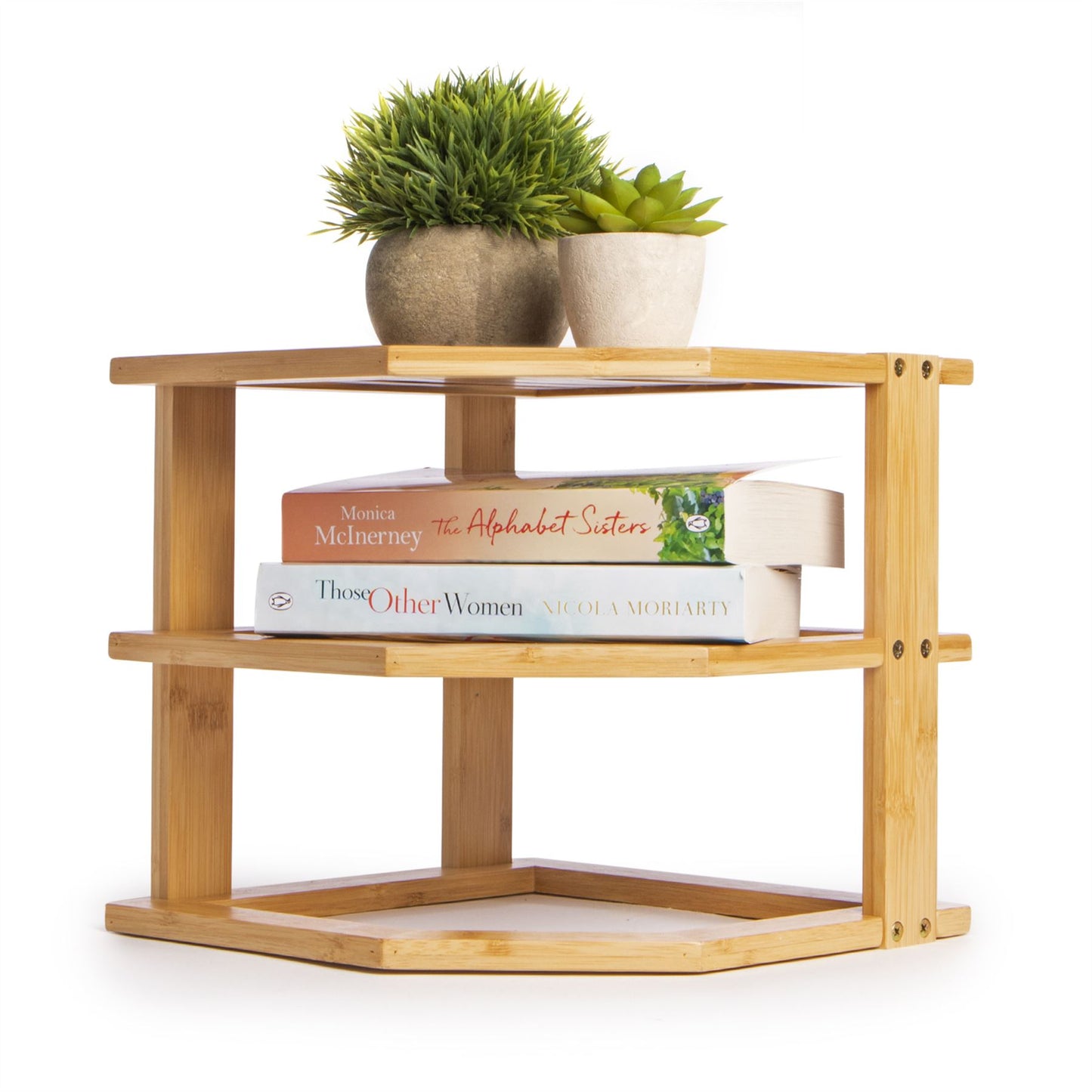 Bamboo 3 Tier Corner Shelf | M&W	