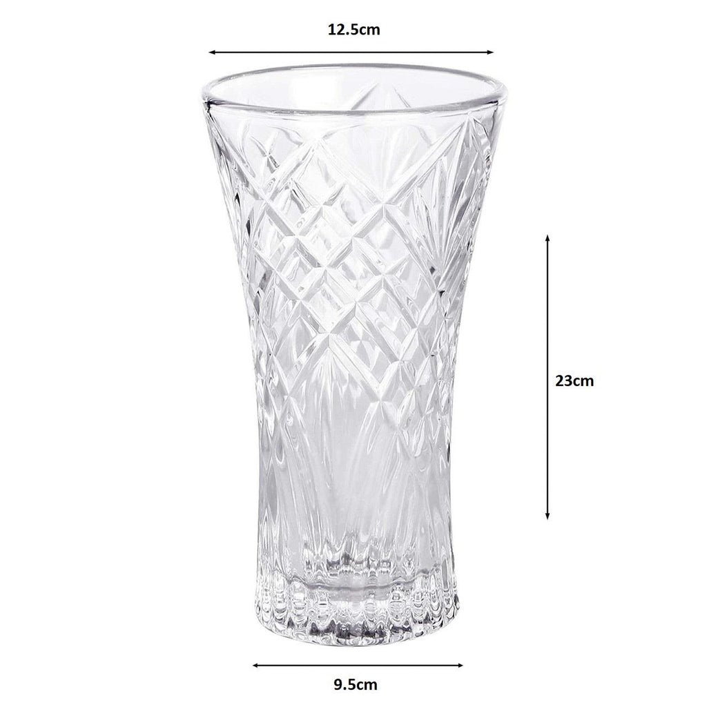 Crystal Glass Short Flower Vase | M&W	
