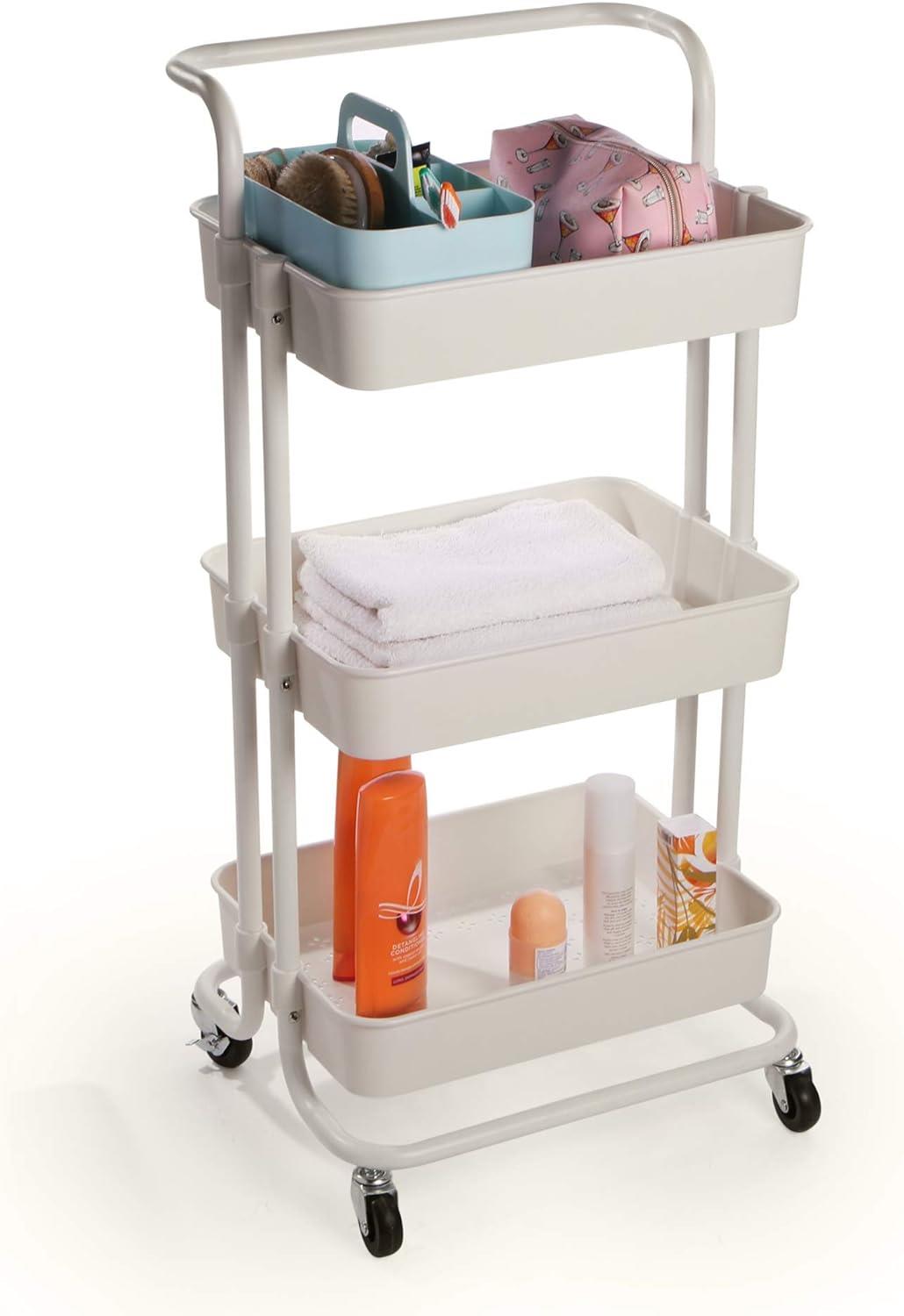 3 Tier Storage Trolley White | M&W	