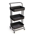 3 Tier Storage Trolley Black | M&W	