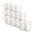 Porcelain White Coffee Mugs - Set of 12 | M&W	