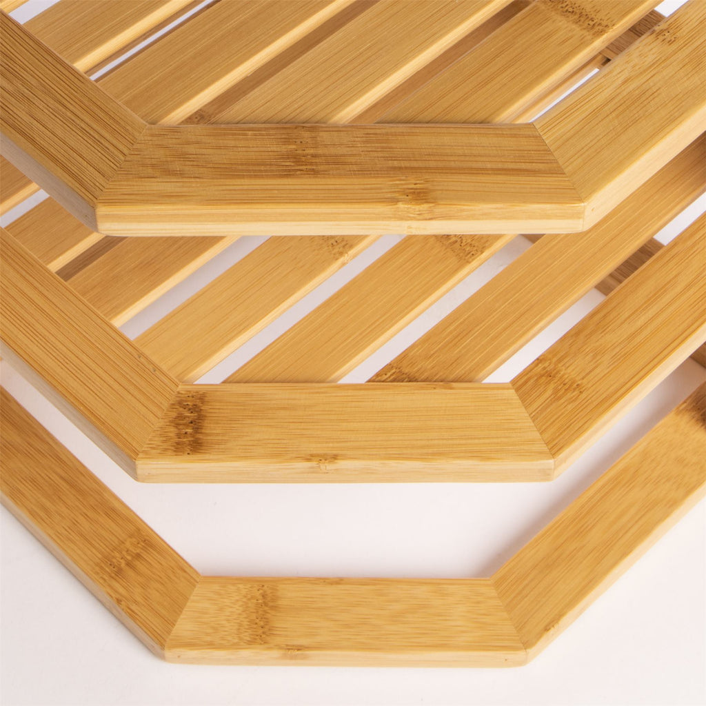Bamboo 3 Tier Corner Shelf | M&W	