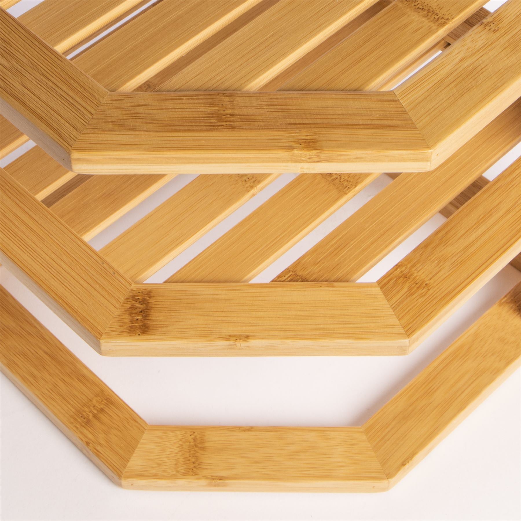 Bamboo 3 Tier Corner Shelf | M&W	