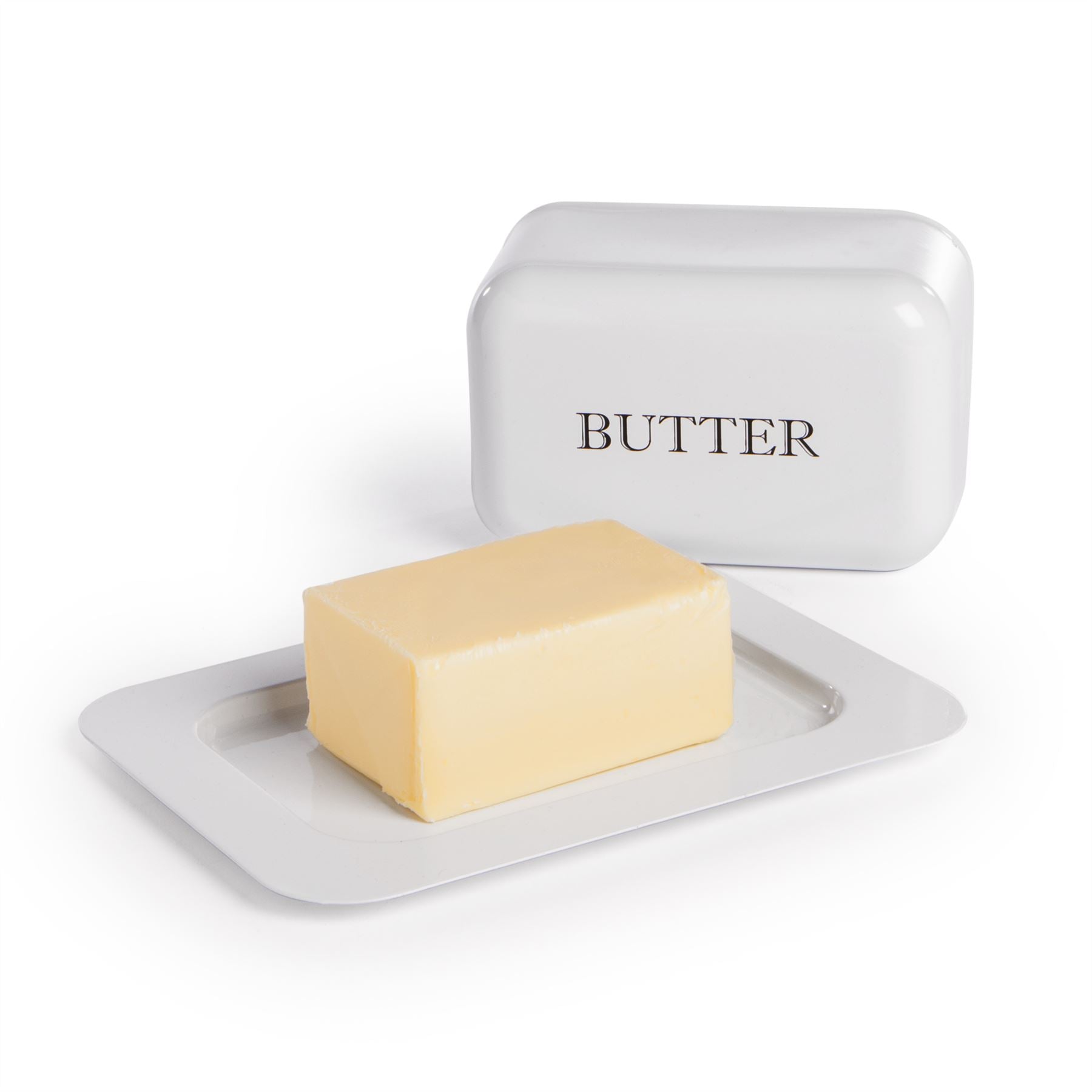 Butter Dish with Lid in White | M&W	