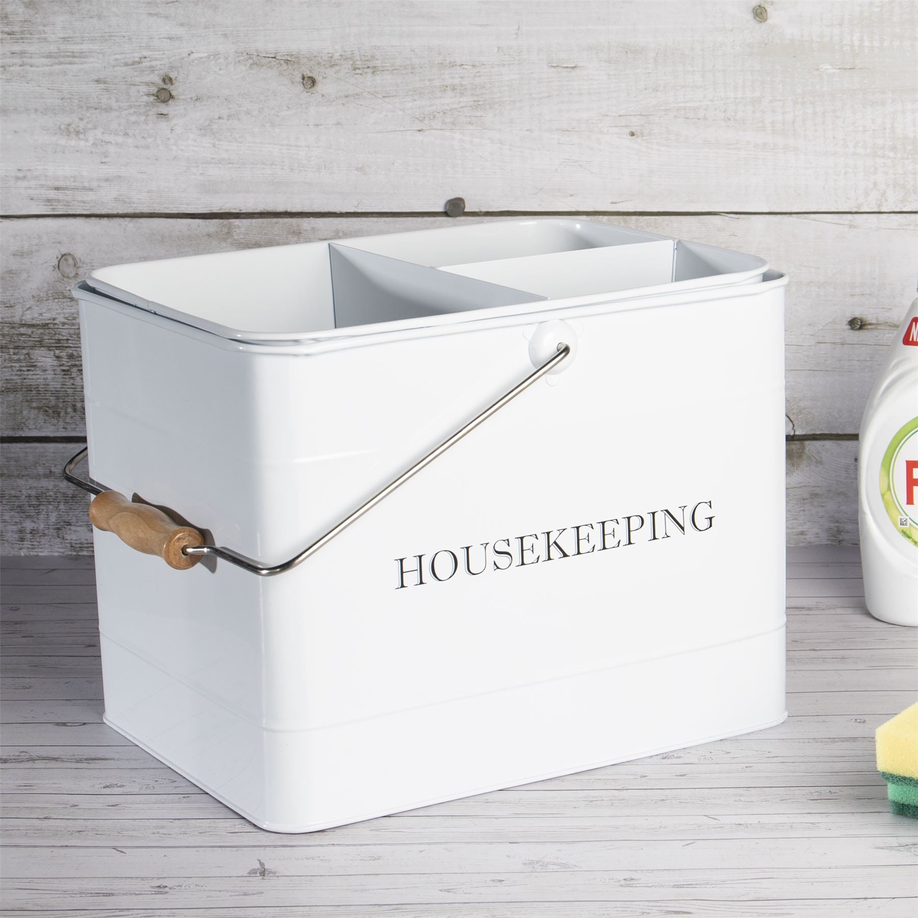 Vintage Housekeeping Cleaning Caddy White | M&W	