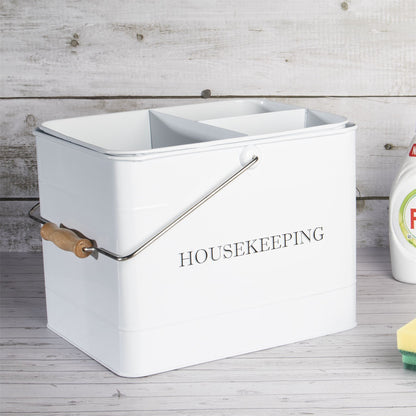 Vintage Housekeeping Cleaning Caddy White | M&W	