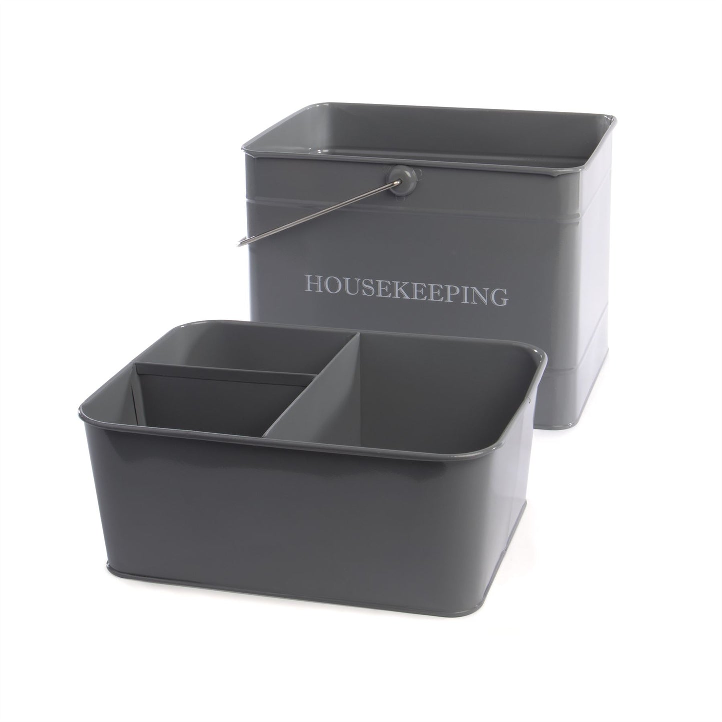 Vintage Housekeeping Cleaning Caddy Grey | M&W	
