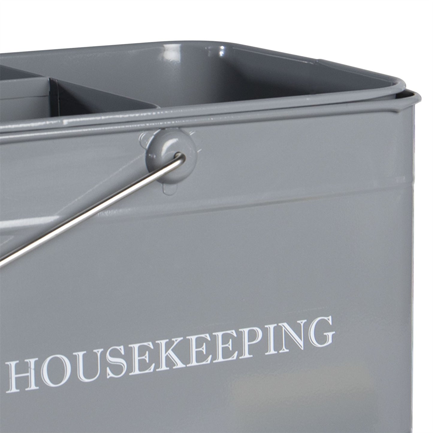 Vintage Housekeeping Cleaning Caddy Grey | M&W	