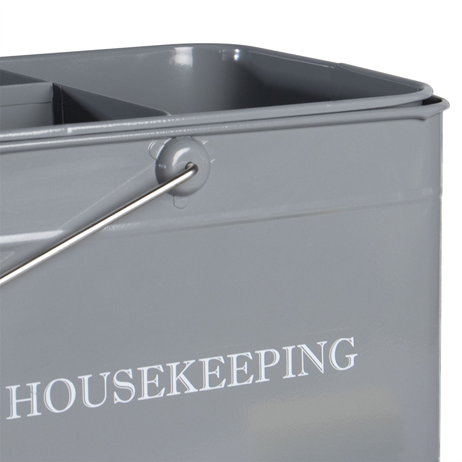 Vintage Housekeeping Cleaning Caddy Grey | M&W	