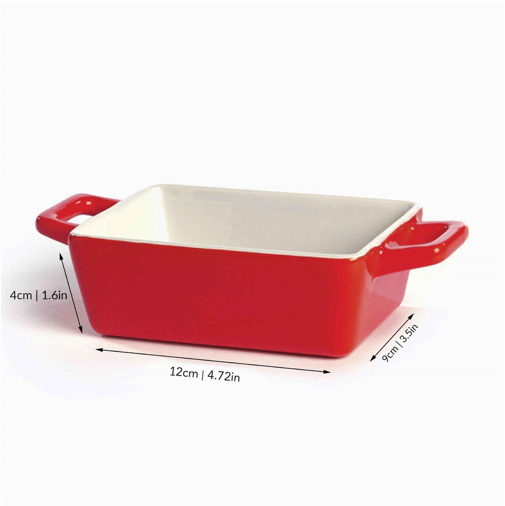 Mini Ceramic Oven Dishes - Set of 4 Rectangle | M&W	