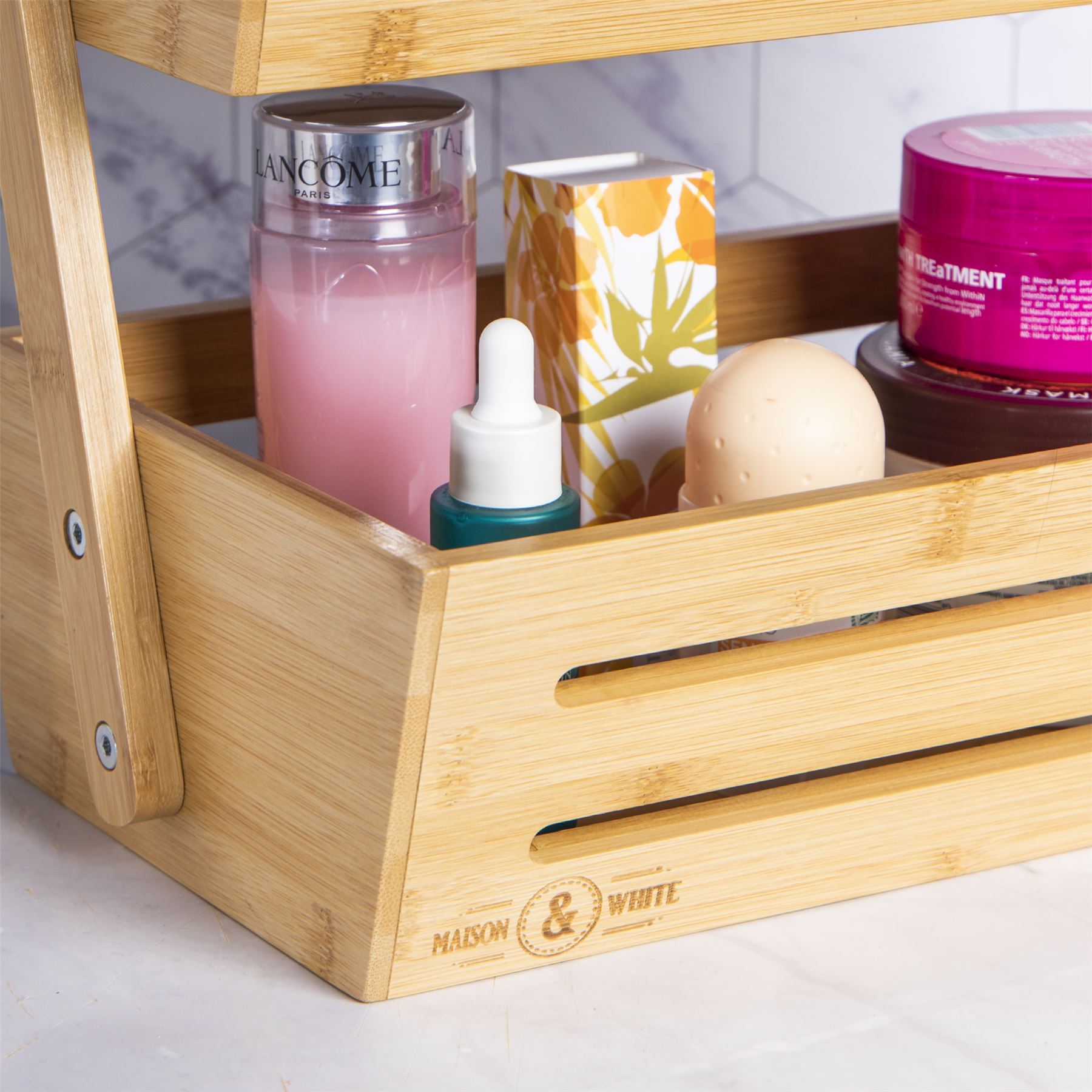 Bamboo Storage Basket 2 Tier | M&W	