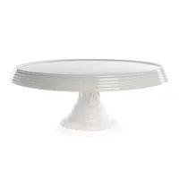 Ceramic Cake Stand with Glass Cover | M&W
