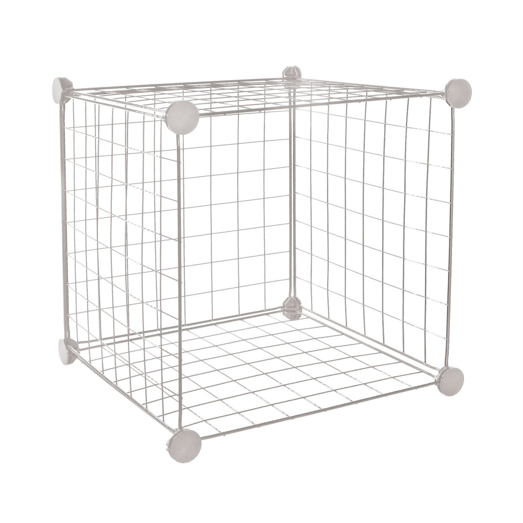 4 Cube Wire Storage Shelves White | Pukkr	