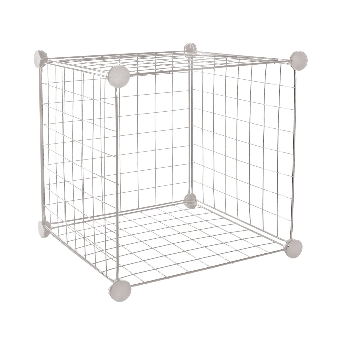 4 Cube Wire Storage Shelves White | Pukkr	