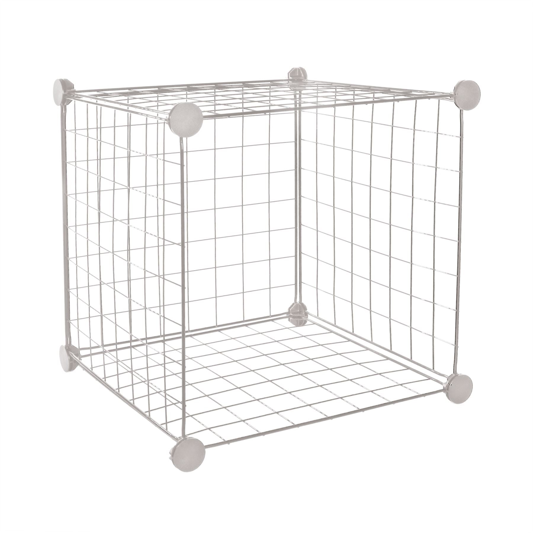 4 Cube Wire Storage Shelves White | Pukkr	