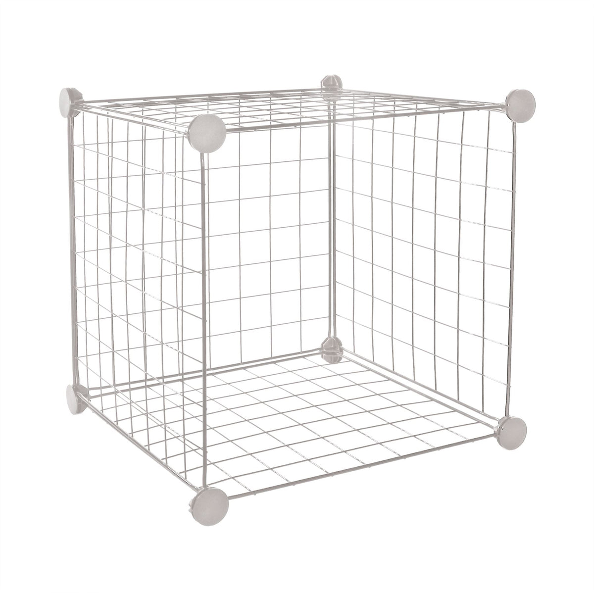 4 Cube Wire Storage Shelves White | Pukkr	