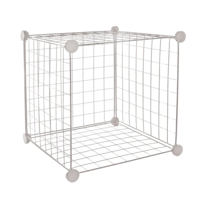 4 Cube Wire Storage Shelves White | Pukkr	