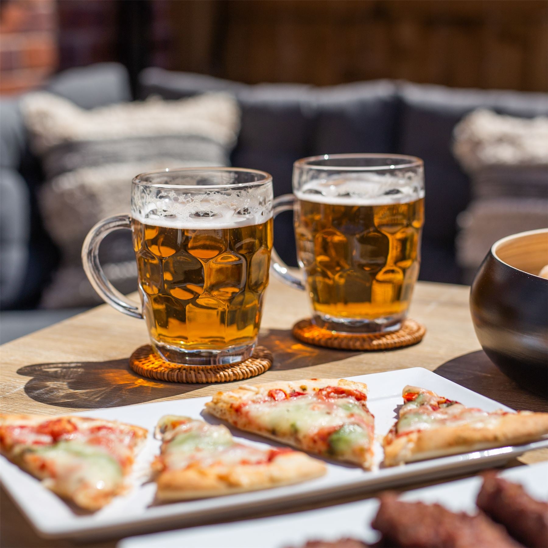 Glass Beer Tankards - Set of 4 | M&W	