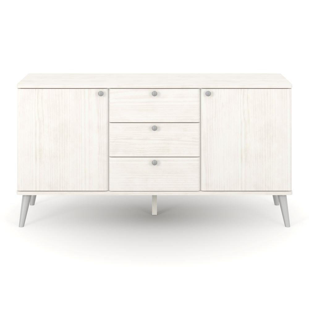 Augusta Curve Medium Sideboard With 2 Doors 3 Drawers	