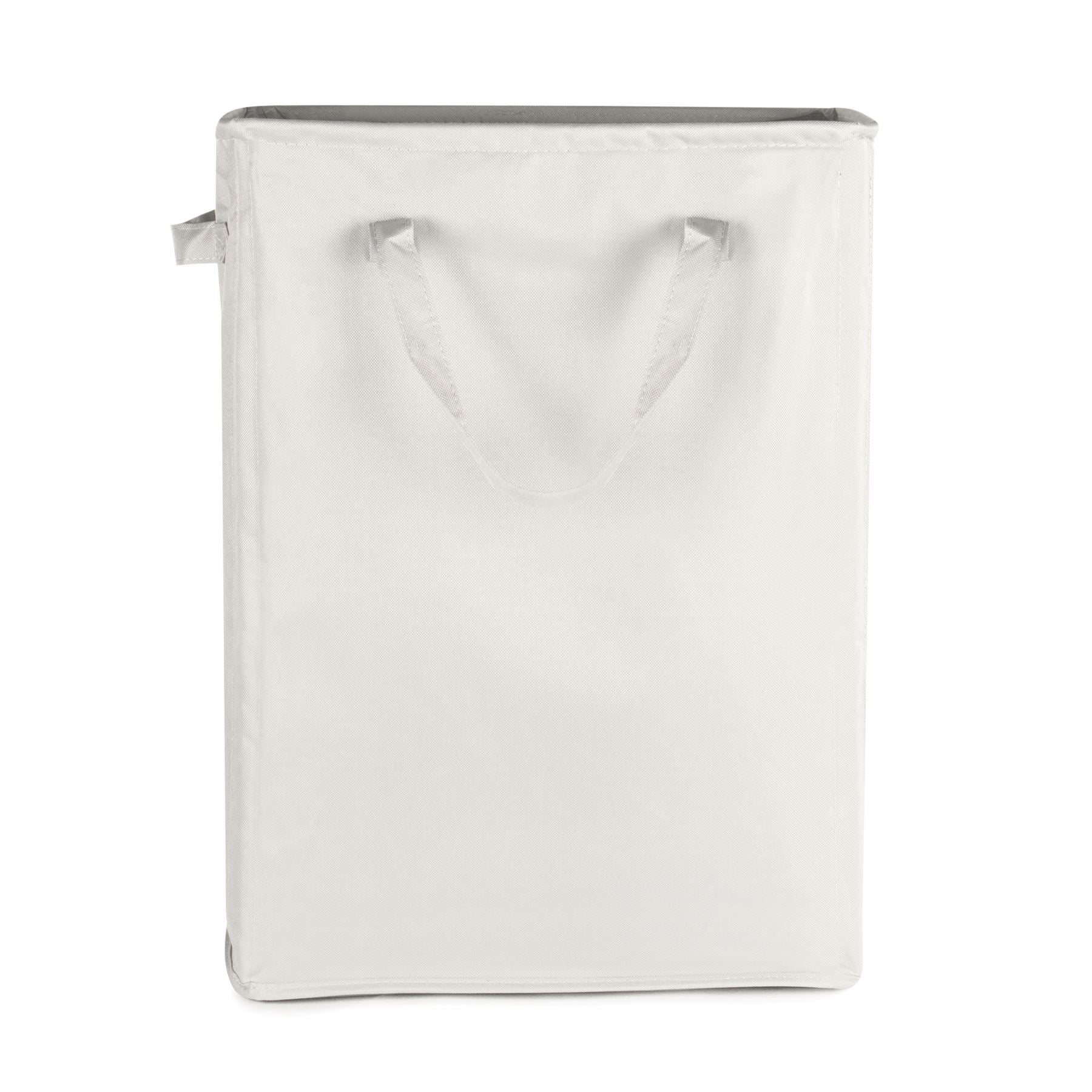 45L Slim Laundry Basket with Handles White | M&W	