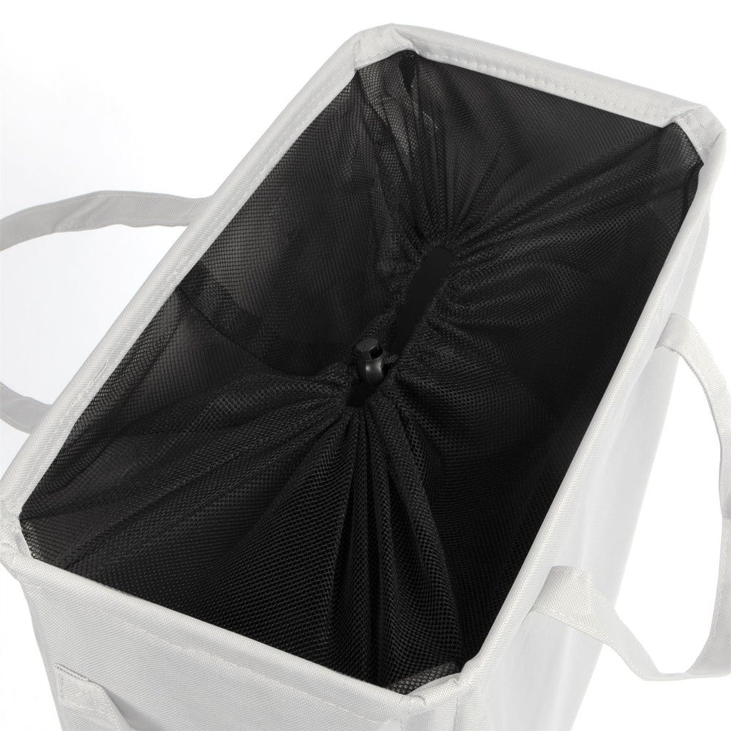 45L Slim Laundry Basket with Handles White | M&W	