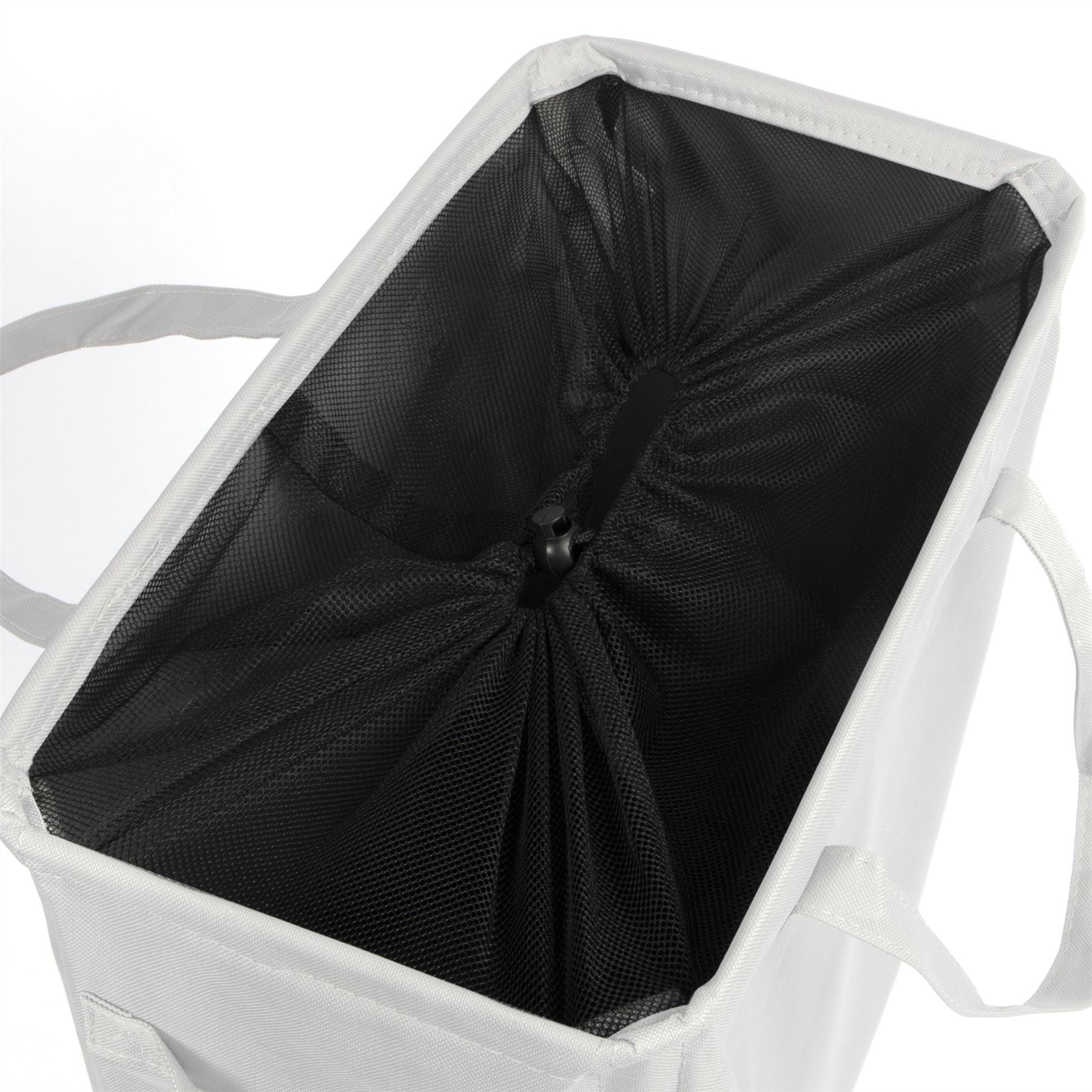 45L Slim Laundry Basket with Handles White | M&W	