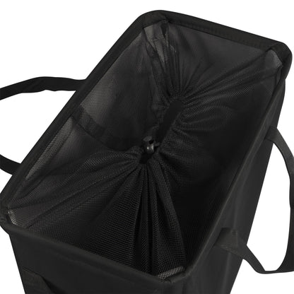 45L Slim Laundry Basket with Handles Black | M&W	