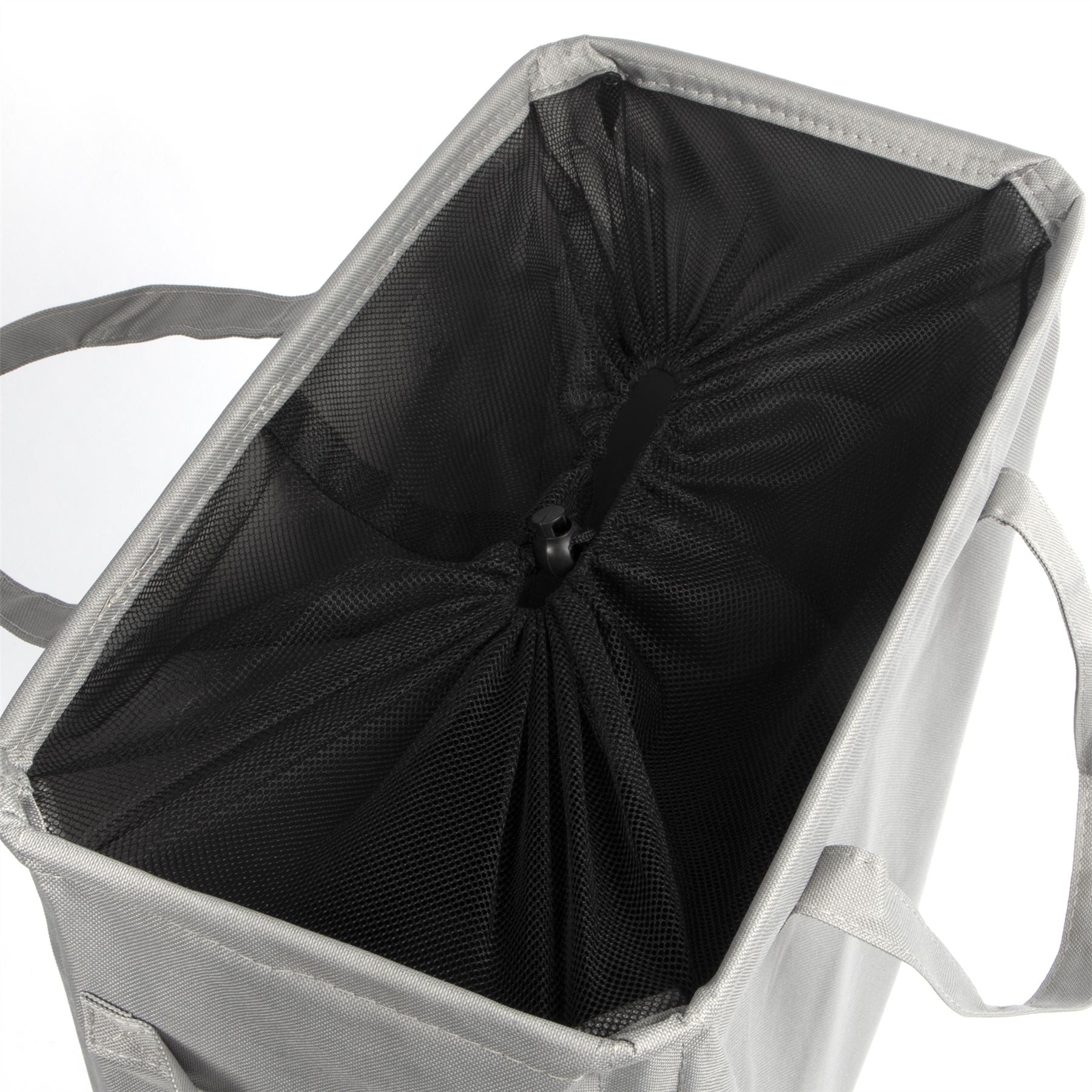 45L Slim Laundry Basket with Handles Grey | M&W	