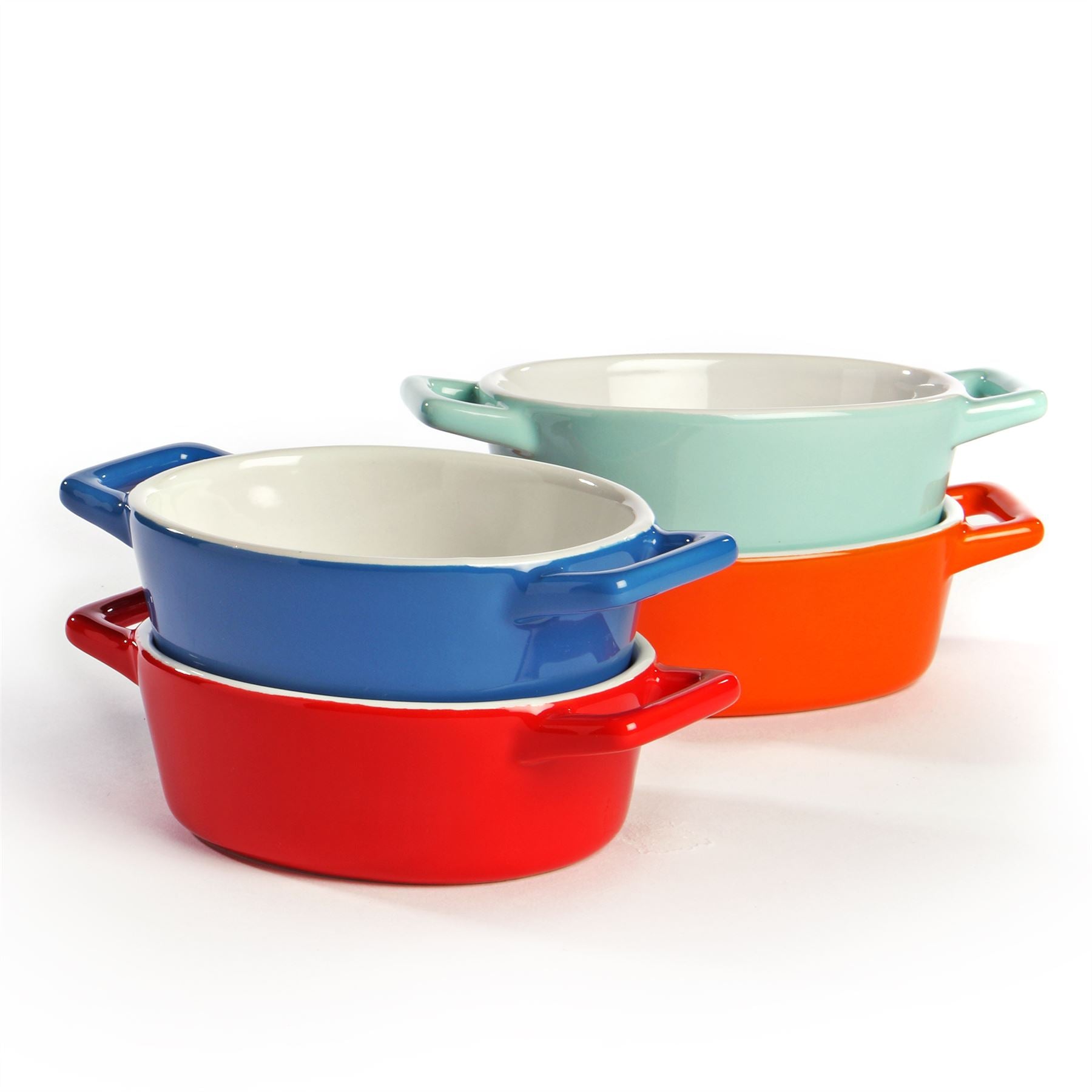 Mini Ceramic Oven Dishes - Set of 4 Oval | M&W	