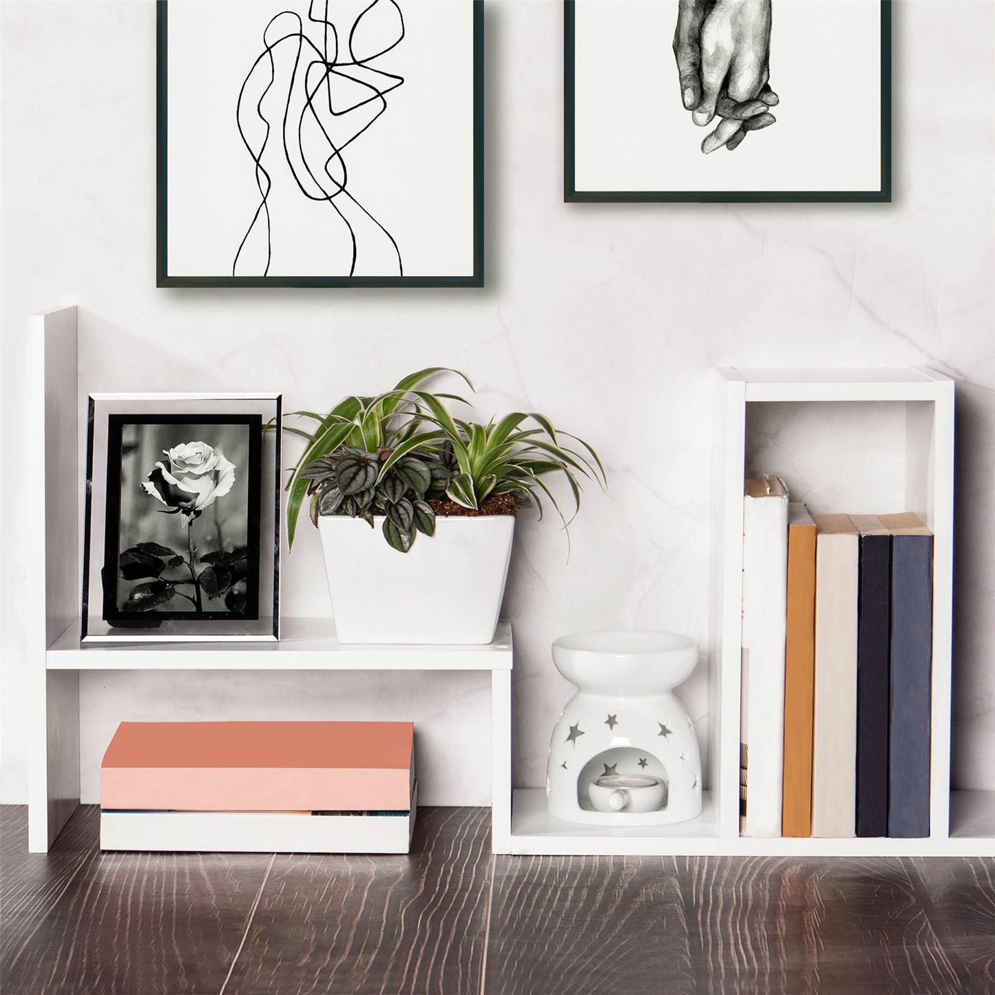 Multipurpose Desk Storage Organiser White | M&W	