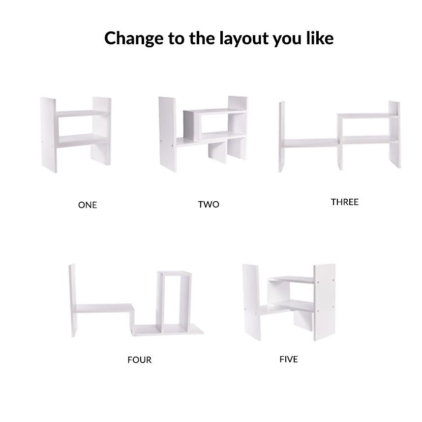 Multipurpose Desk Storage Organiser White | M&W	