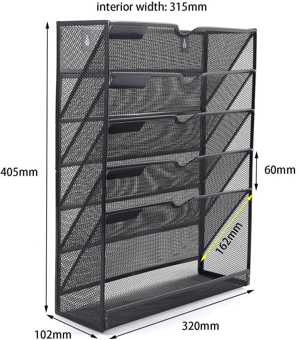 Metal Mesh Wall Mounted File Organiser | M&W	