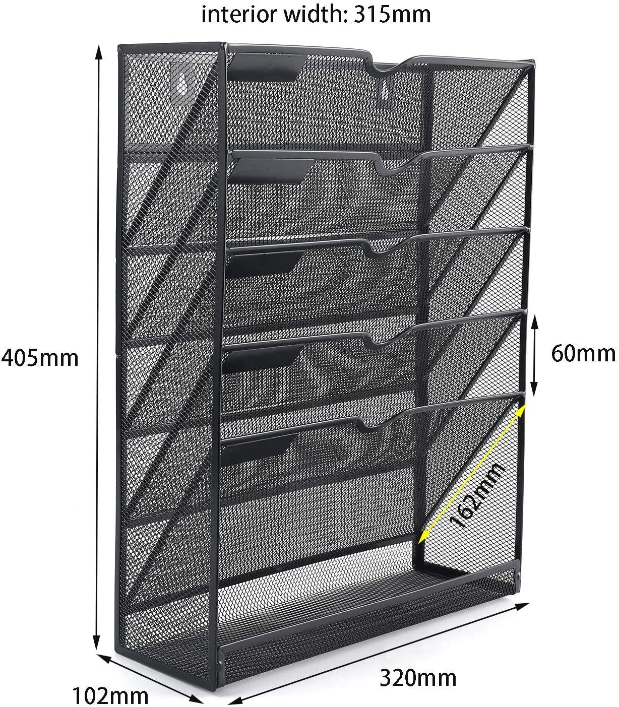 Metal Mesh Wall Mounted File Organiser | M&W	