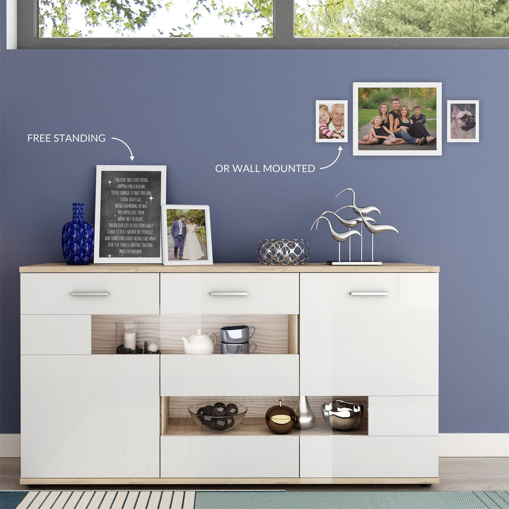 Assorted Photo Frames - Set of 10 White | M&W	
