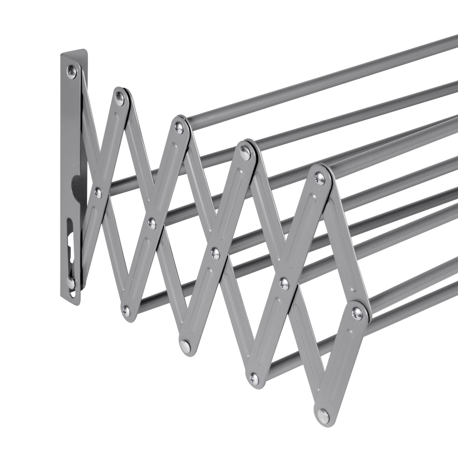 Wall Mounted Extendable Clothes Airer Grey | Pukkr	